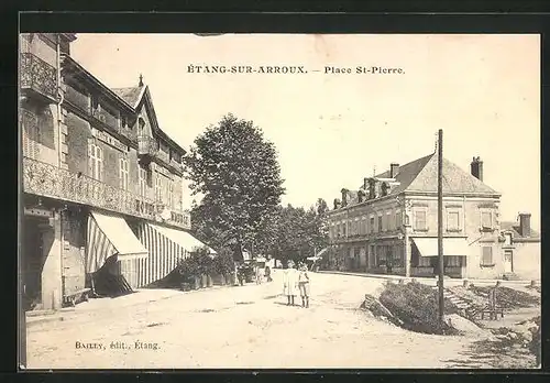 AK Étang-sur-Arroux, Place St-Pierre