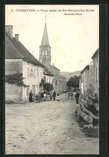 AK Vérosvres, Pays natal de Ste-Marguerie-Marie, Grande-Rue