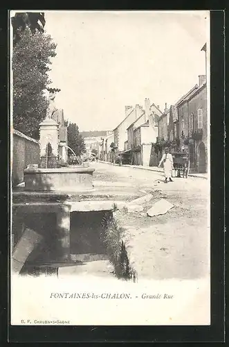 AK Fontaines-les-Chalon, Grande Rue