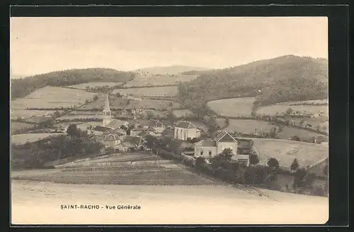 AK St-Racho, Panoramablick auf Dorf und Umgebung