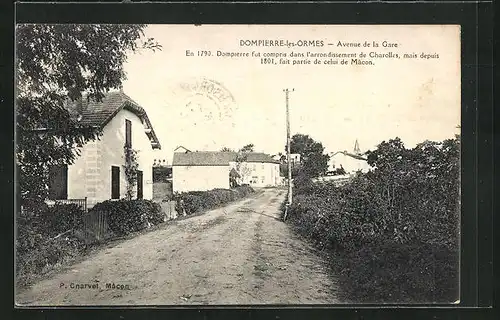 AK Dompierre-les-Ormes, Avenue de la Gare