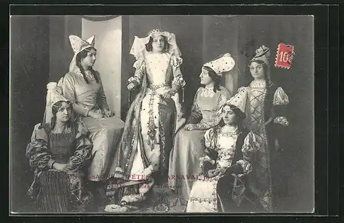 AK Chalon-sur-Saone, Fetes du Carnaval 1914, la Reine et ses Damoiselles d`Honneur