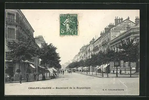 AK Chalon-sur-Saone, Boulevard de la Republique