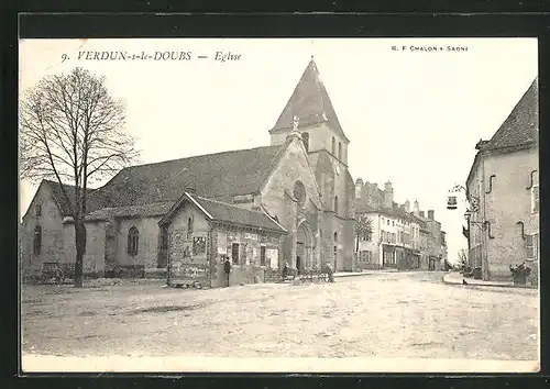 AK Verdun-s-le-Doubs, Eglise