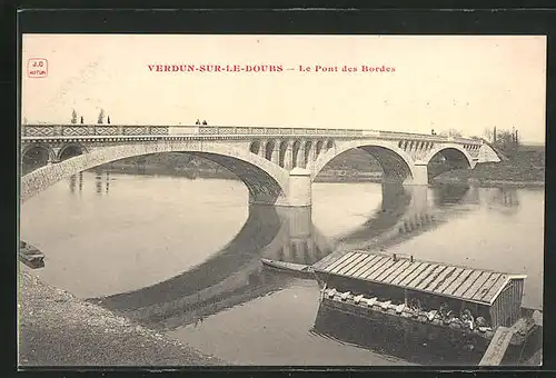 AK Verdun-sur-le-Doubs, Le Pont des Bordes