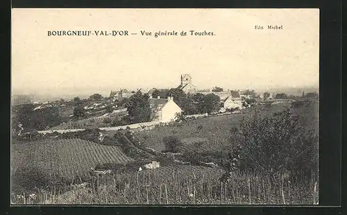 AK Bourgneuf-Val-d'Or, Vue générale de Touches