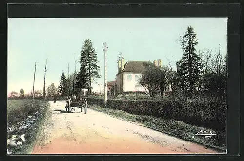 AK Bragny-sur-Saone, Route de Verdun