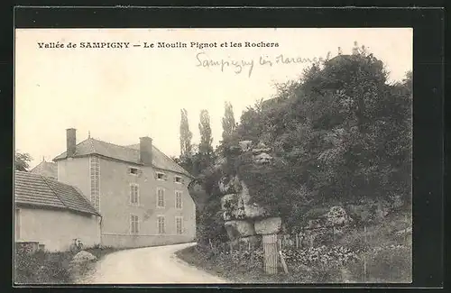 AK Sampigny, le Moulin Pignot et les Rochers