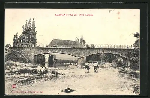 AK Salornay-sur-Guye, Pont d'Angoin