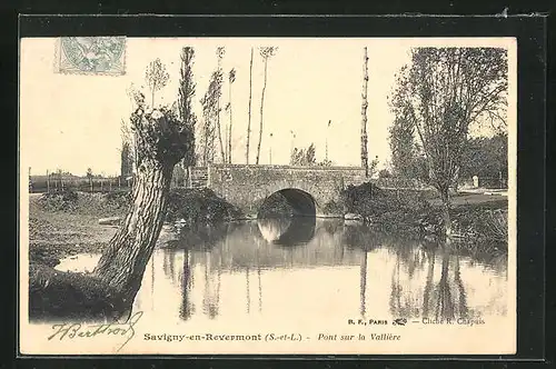 AK Savigny-en-Revermont, Pont sur la Vallière