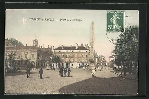 AK Chalon-s-Saone, Place de l`Obélisque