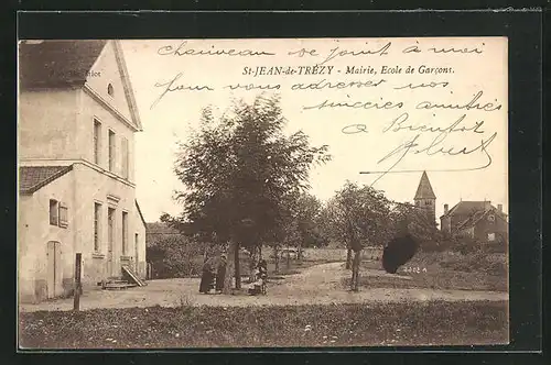 AK St-Jean-de-Trézy, Mairie, Ecole de Garcons