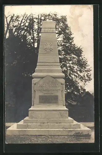 AK Montret, Kriegerdenkmal