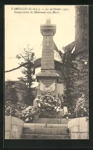 AK Vareilles, Inauguration du Monument aux Morts