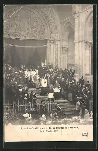 AK Autun, Funérailles de S. E. le Cardinal Perraud 1906