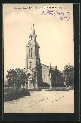 AK Tavernay, L`Eglise, Ansicht der Kirche