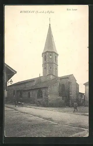AK Romenay, L`Eglise, Ansicht der Kirche