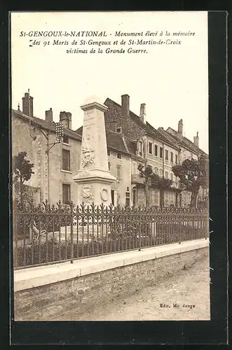 AK St-Gengopux-le-National, Ansicht vom Kriegerdenkmal