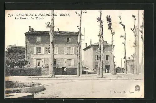 AK Civrieux-d`Azergues, La Place des Ponts