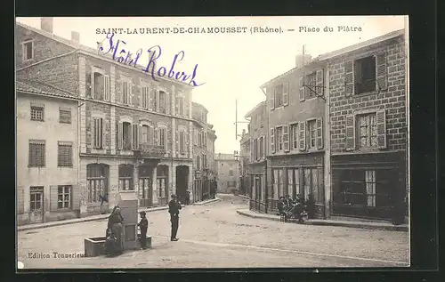 AK Saint-Laurent-de-Chamousset, Place du Platre, Hotel Robert