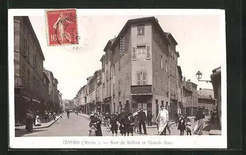 AK Givors, Rue de Belfort et Grande Rue