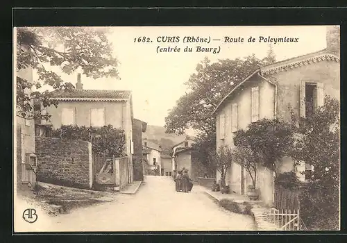 AK Curis, Route de Poleymieux, entrée du Bourg