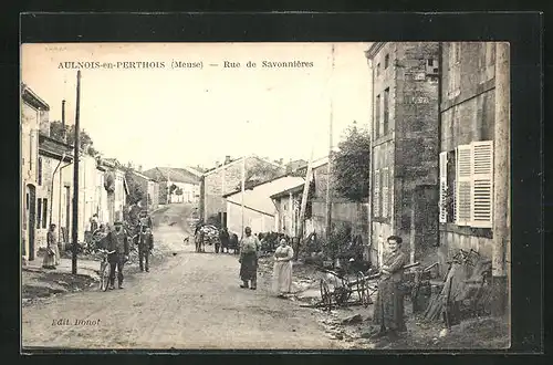 AK Aulnois-en-Perthois, Rue de Savonniéres