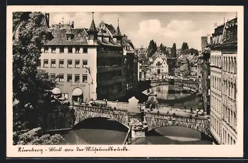 AK Nürnberg, Blick von der Museumsbrücke