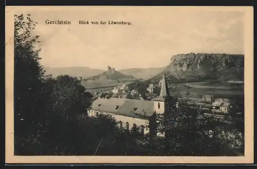 AK Gerolstein, Blick von der Löwenburg