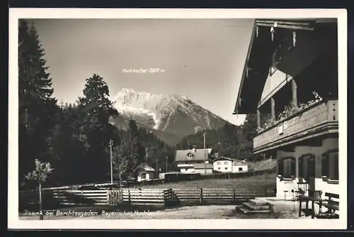 AK Ilsank, Ortspartie mit Gasthaus und Hochkalter