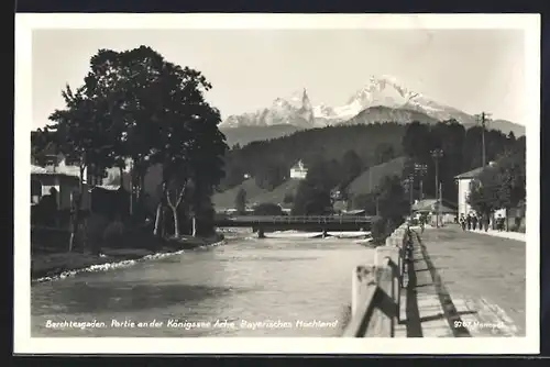 AK Berchtesgaden /Bayerisches Hochland, Partie an der Königssee Ache