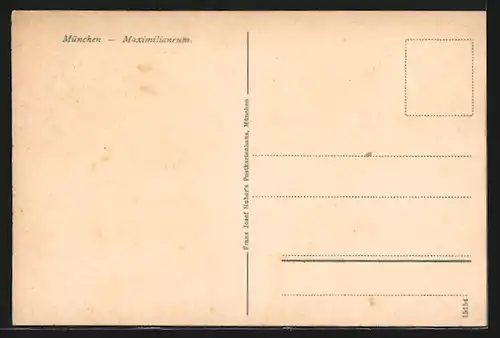 AK München, Maximilianeum mit Brücke