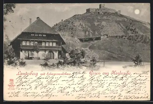 AK Karlsruhe, Lauterberg mit Gasthaus Schwarzwaldhaus