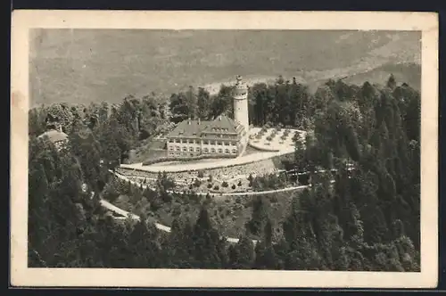 AK Baden-Baden, Städtisches Merkurberghotel und -Restaurant auf dem Gipfel des Merkurs