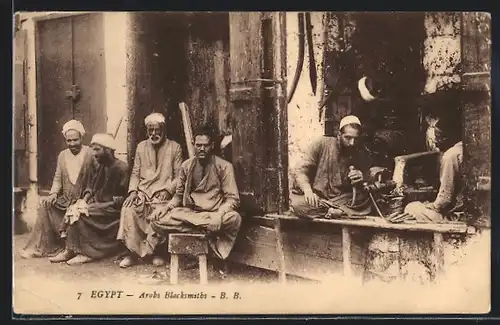 AK Egypte, Forgerons arabes, arabische Handwerker