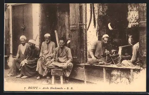 AK Egypte, Arabs Blacksmiths, arabische Handwerker