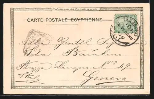 AK Arabischer Friseur und Familie mit Eselsgespann