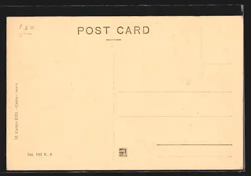 AK Egypt, Egyptian Types and Scenes, Native weaving, arabischer Handwerker