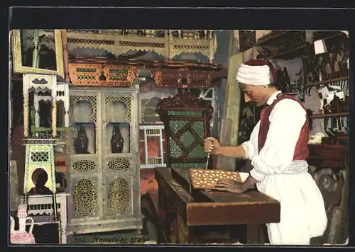 AK Menusier arabe, Arabischer Handwerker bei der Arbeit