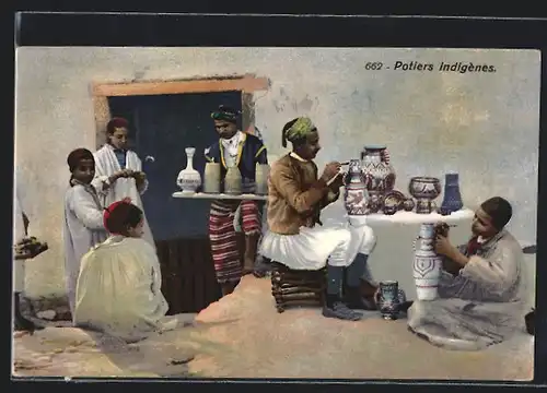 AK Potiers indigènes, arabische Handwerker