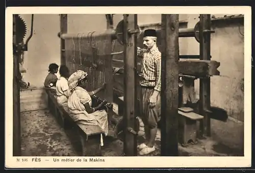 AK Arabische Arbeiter in einer Teppichweberei