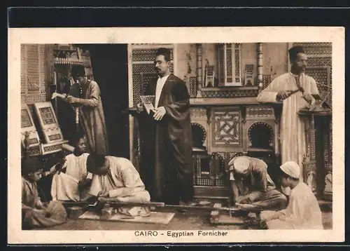 AK Cairo, Egyptian Fornicher, arabische Tischlerwerkstatt