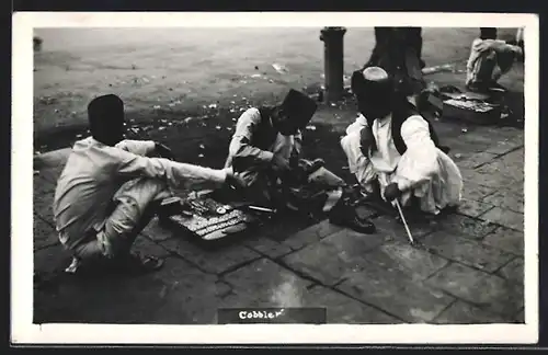 AK Cobbler, arabische Handwerker am Strassenrand