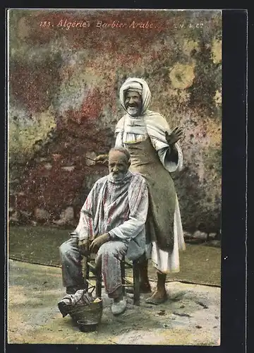AK Algérie, Barbier Arabe, Arabischer Friseur