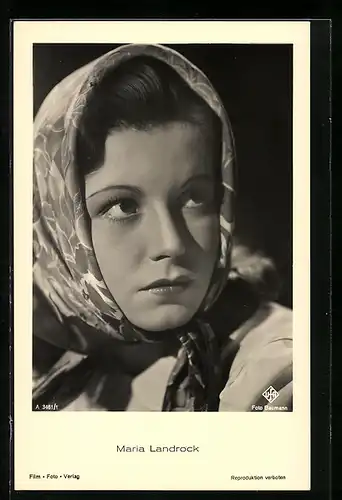 AK Portrait Schauspielerin Maria Landrock