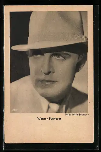 AK Schauspieler Werner Fuetterer mit Hut