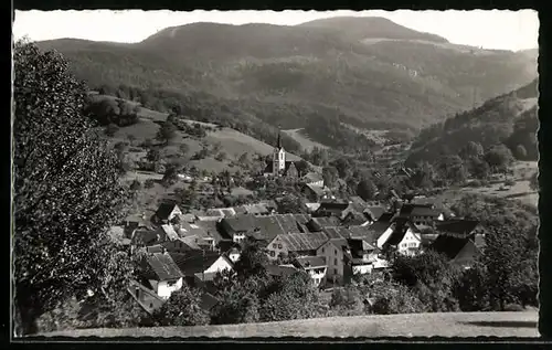 AK Reigoldswil, Ortsansicht mit Kirche aus der Vogelschau