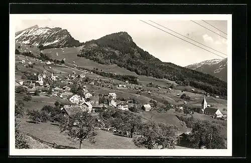 AK Amden, Ortsansicht aus der Vogelschau