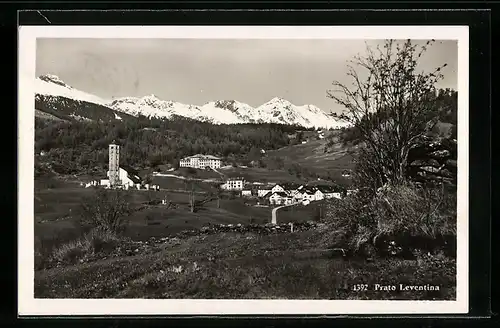 AK Prato Leventina, Ortsansicht aus der Vogelschau