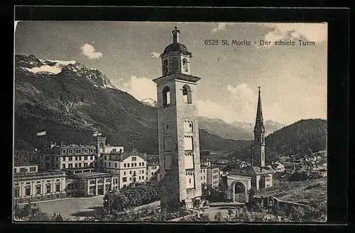 AK Sankt Moritz, Der schiefe Turm